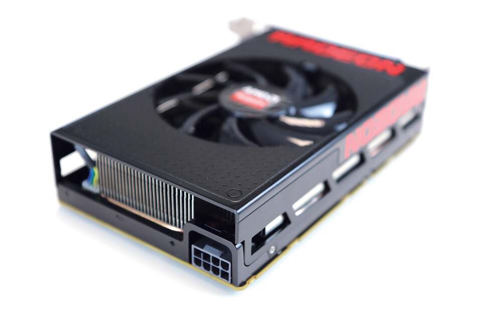 A small form-factor card needs to be efficient. Typically, the R9 Nano consumes around 175W, therefore it only requires one eight-pin power input. Its fan is whisper quiet, though the card itself does 'buzz' under load