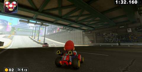 Mario Kart World uses pre-calculated lighting, but the effect is improved significantly over Mario Kart 8, with an effective representation of light bounce.