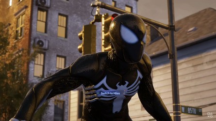 Switching from Peter in one part of the city to Miles in another in the blink of an eye is impressive stuff - and calls to mind Ratchet and Clank: Rift Apart.