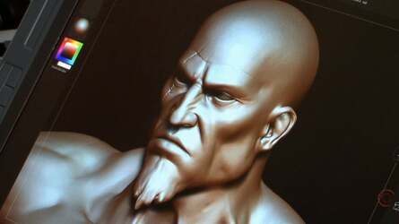 A design package called Z-Brush combined with tablet and stylus allows the God of War artists to sculpt their creations into life.