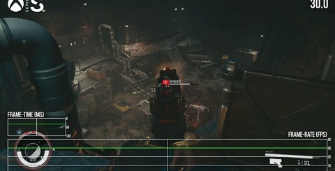 Starfield performance on Xbox Series S plays out almost exactly as it does on Xbox Series X. It had a tight hold on its 30fps target, with only the major cities causing small performance dips.