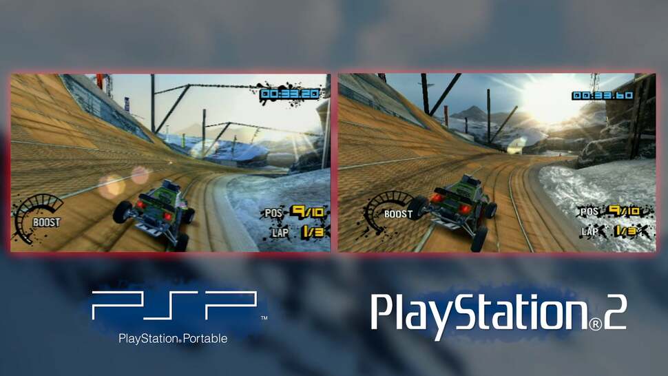 Motorstorm received a bespoke game - Arctic Edge - for PSP via Big Big, an Evolution satellite studio. This was then ported by Virtuos to PlayStation 2, arriving nine years after the console's debut