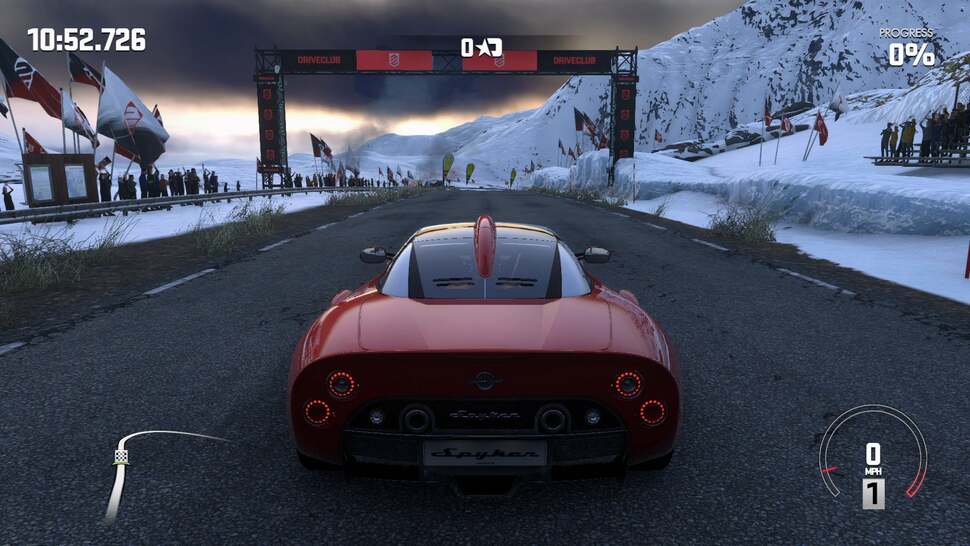 All lighting, shadows and effects are rendered in real-time in Drive Club. Here we see how different conditions change how materials and reflections look at various times of day