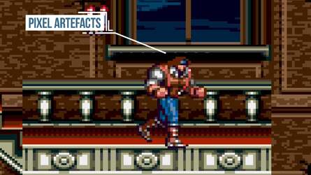 It's more fully explained in the video, but slightly impacting the quality of the presentation are some pixel scaling issues that manifest in different ways depending on the game and display mode.