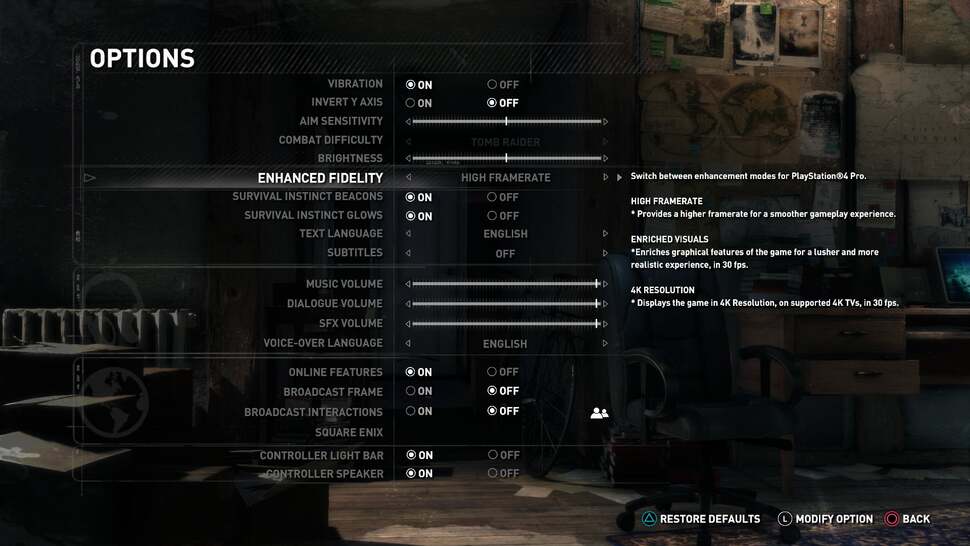 Rise of the Tomb Raider's support for enhanced 1080p visuals, higher frame-rate or 4K super-sampling make it by far the best release we've seen for prospective 1080p display-owning PS4 Pro owners.