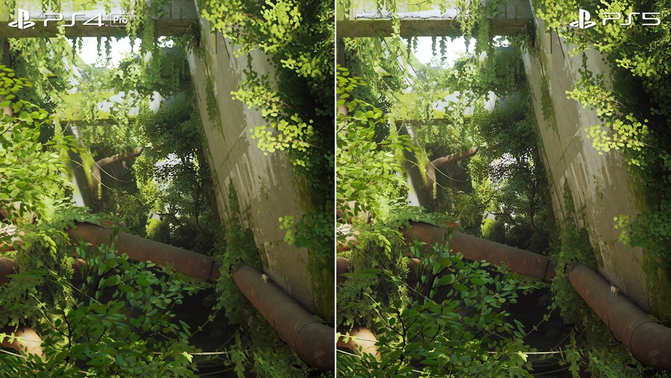 There's an upgrade in clarity on PS5 compared to PS4, but both games hold up well