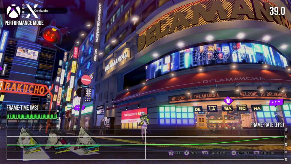 Performance mode on the PS5 is generally fine, but Series X inexplicably has problems delivering 60fps on more complex environments