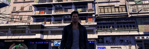 Sleeping Dogs allows players to utilise super-sampling - rendering at a higher resolution then downscaling. The results are pretty much flawless but can impact performance horribly. Rendering at 1080p native with FXAA is a great alternative though. In these shots you see various AA permutations, with 720p on the left and 1080p to the right.