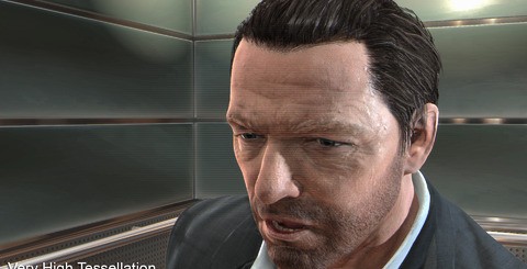 Tessellation has been added to the DirectX 11 version of Max Payne 3, with characters and vehicles having low-poly edges rounded off pleasingly. The effect is only really noticeable in cut-scenes and it's rather subtle regardless.