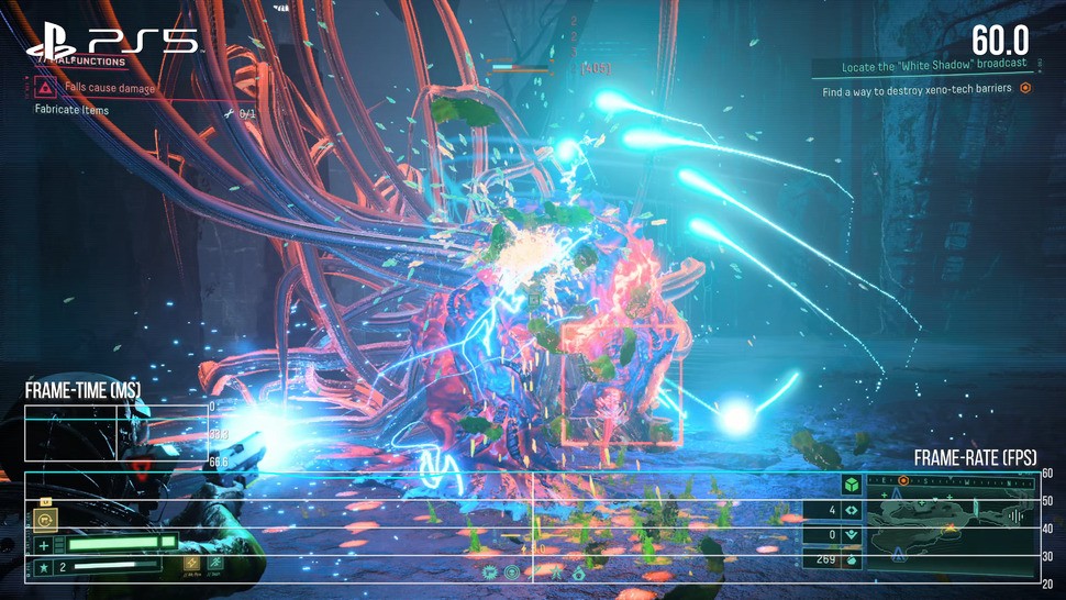 Performance can drop into 50-60fps territory but much of the game plays out at the top-end, even with complex effects in play