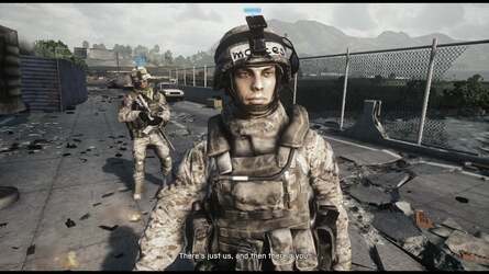 Battlefield 3's superb lighting model, high-quality textures and materials, plus its state-of-the-art destruction model and expansive enviroments make it a very different game to Modern Warfare 3. It runs at half the frame-rate of the Activision title, but the extra rendering time has been put to good use.