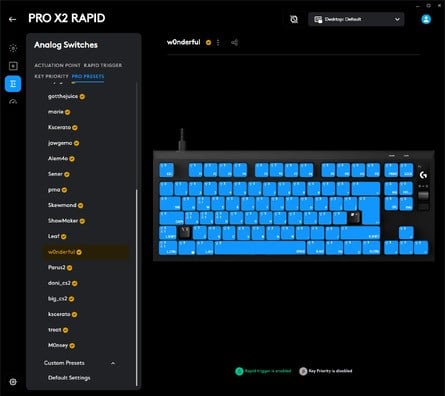 The Logitech G Hub software, as ever, provides a best-in-class introduction to each of the keyboard's features, providing important context that is often lacking in rival software packages. 