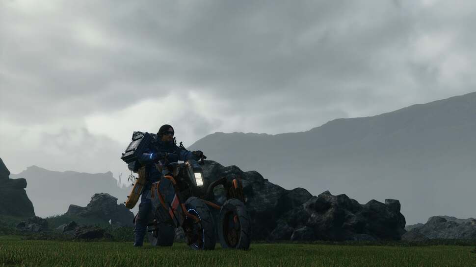 Volumetric fog is used as weather turns nasty, filling the valleys before your eyes in real-time while small details, such as grass, are visible when examining many surfaces. There’s a granularity to it that we don't often see