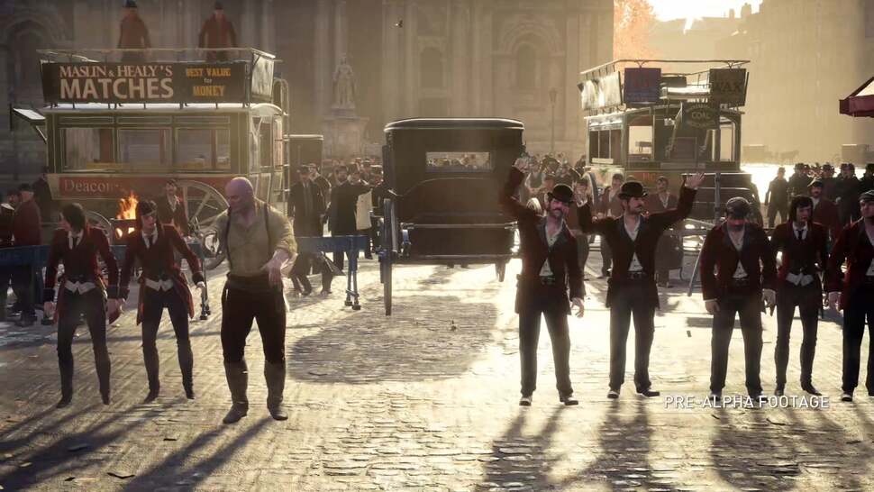 Only the face-off sequence between the gangs at the end of the gameplay demo suggests that a larger volume of NPCs can make an appearance in Syndicate