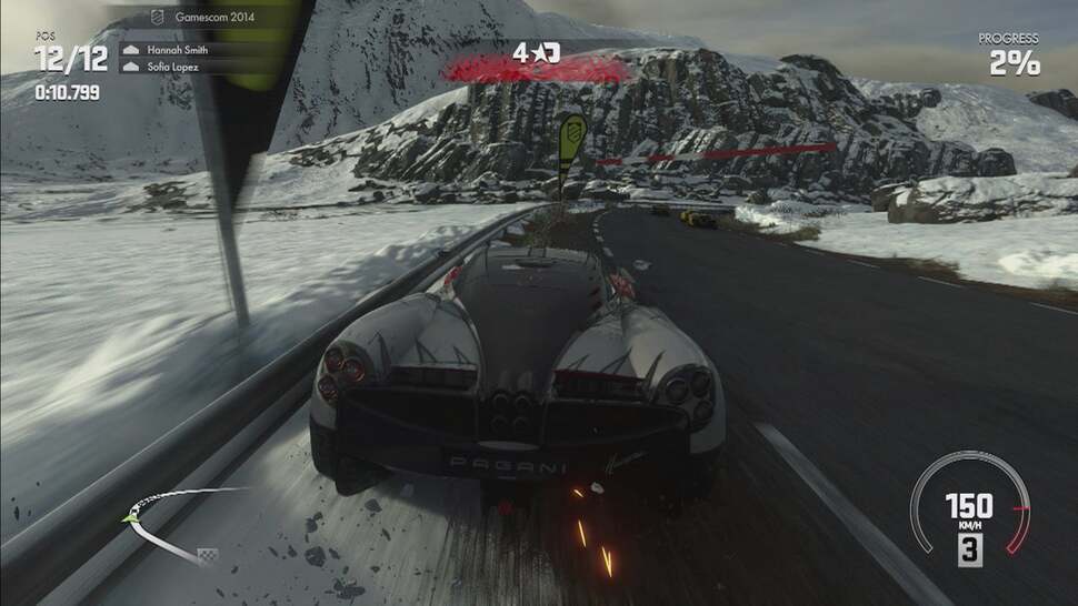 In terms of physics, DriveClub's damage model has each car convincingly chip, scratch and deform based on impact, while objects such as track markers go flying.