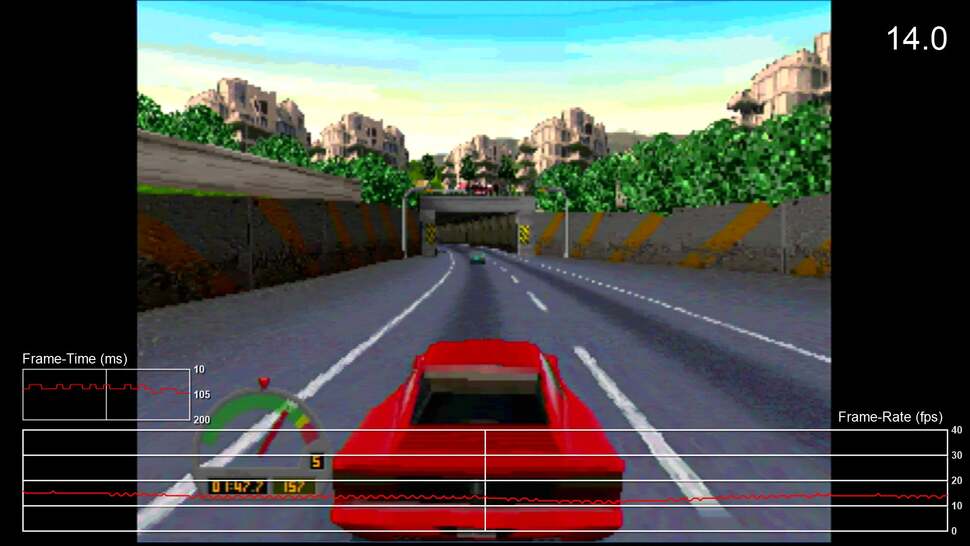 With frame-rates in the 12-20fps area, The Need for Speed felt very, very laggy. It would require the upcoming PlayStation and Saturn to provide the horsepower needed to really get the job done.
