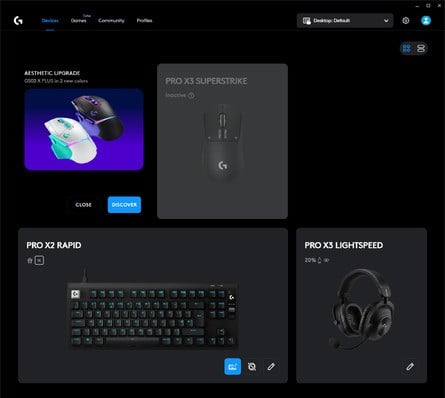 Here's G Hub. The addition of parametric EQs for the mic and headset is great, and only the sampler feature really feels like a gimmick - everything else is useful. Click screenshots to enlarge.
