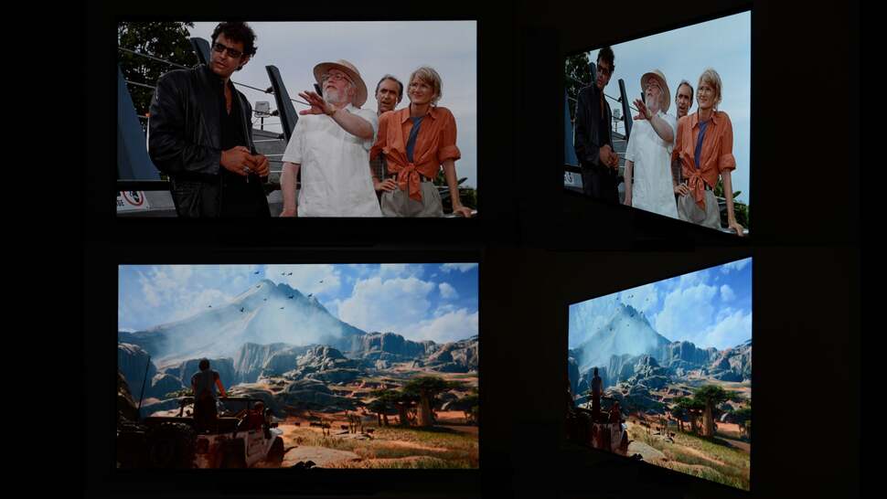 Off-axis performance is excellent on the B6 with little on the way of colour shift compared to VA panel LCDs. There is a slight magenta tint that appears when the TV is viewed at an angle, though it is quite mild and mostly noticeable across skin tones.