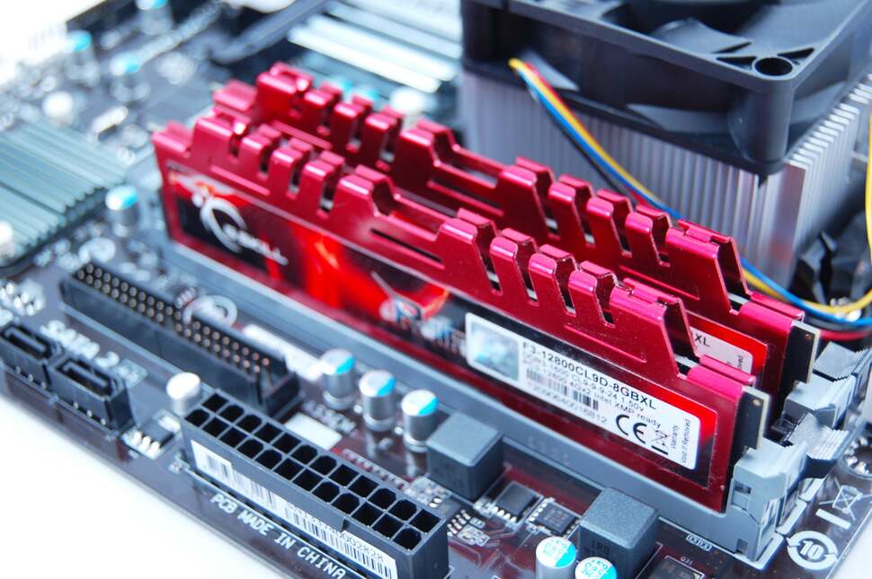 In go the two RAM modules. £60 buys you twin 4GB modules that work in dual-channel mode, doubling bandwidth. We're using RAM we already had in-house but Kingston HyperX for £61 will do the same job