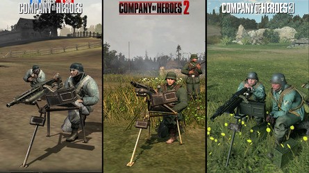 A couple of unit comparisons across all three Company of Heroes titles. The lacklustre shadows in the new game detract from the many enhancements that have been made across the board.