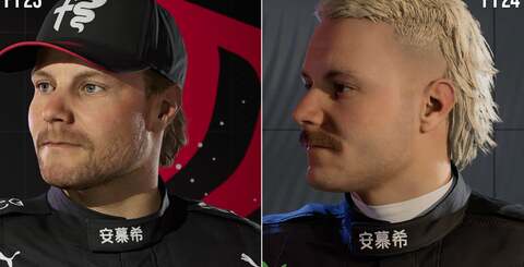 Driver rendering is massively upgraded, with hair in particular benefitting - to the point where Codemasters no longer need to hide it via team caps. Meanwhile, four different circuits receive a substantial revamp.