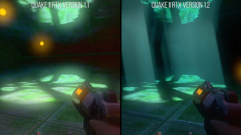 Volumetric lights work in water now - the classic 'spinning fan' volumetric effects get another outing