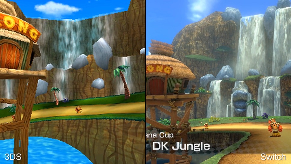 Mario Kart 7 on 3DS was worthy of numbered series entry status, many of its underpinnings transitioning across to Wii U three years later in Mario Kart 8. Here, we've actually got a 3DS vs Switch head-to-head.