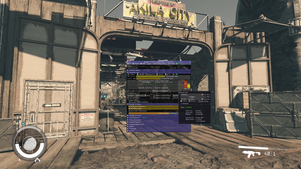 Despite supporting dynamic resolution scaling, there doesn't seem to be a frame-rate limiter in PC Starfield. We used SpecialK's latent sync mode at half refresh to achieve console-like performance with our custom PC, with a capped 30fps and even frame-pacing