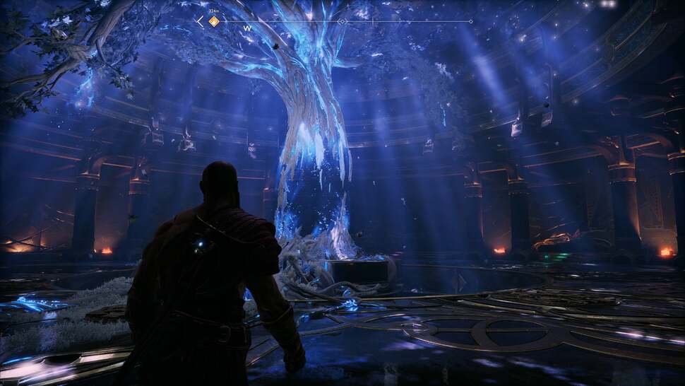 True volumetric light shafts are used through the game to great effect and if you look closely you can see the structure from which they are formed