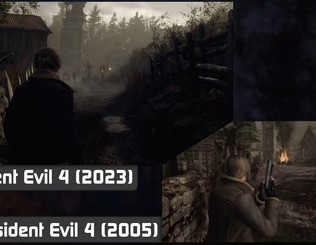 Many of the opening moments of the remake have analogues in the original game, but things diverge more substantially after the opening area. Also: why is there no option for a laser sight in the remake?