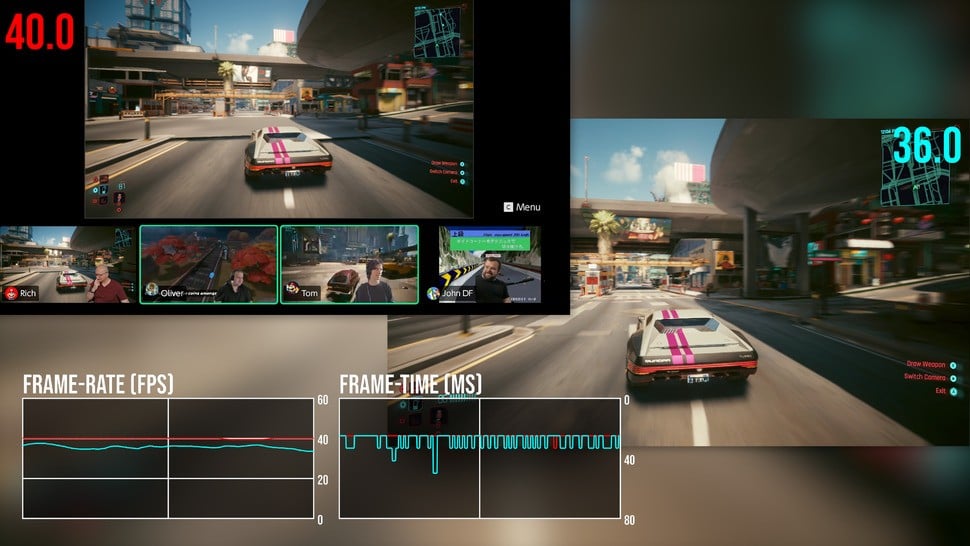 At the beginning of this streaming stress test, assets do not present as quickly with Game Chat enabled as they do without. With fewer assets to render, the game actually renders more quickly on the Game Chat side. It should be pointed out that this effect resolves within the first 15 to 20 seconds of the sequence and doesn't impact standard play
