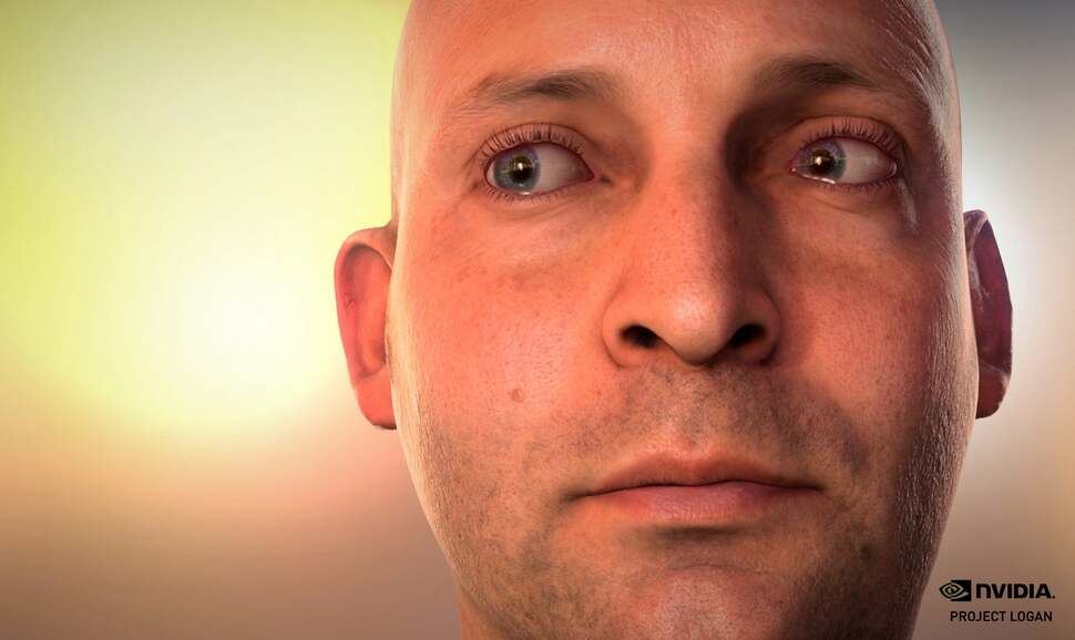 Do you want to see how the Ira 'Face Works' demo looks on the Project Logan hardware without wading through YouTube's compression artifacts? Click on this image .