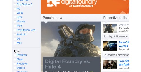 So how do Apple's claims about a superior web browsing experience actually pan out? As you can see here in this direct iPad mini (left) vs. Nexus 7 (right) comparison, it's clear that there's a significantly larger amount of real estate available for content on the Apple product.