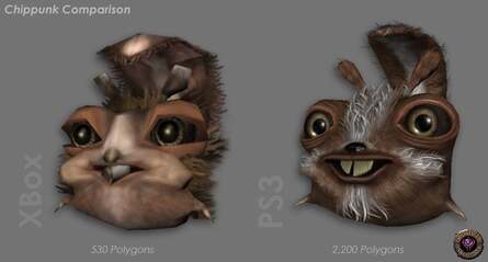 Original Xbox vs. PlayStation 3. Here are a couple of examples of how the 3D models from the vintage 2005 release have been substantially improved for their debut on PS3.