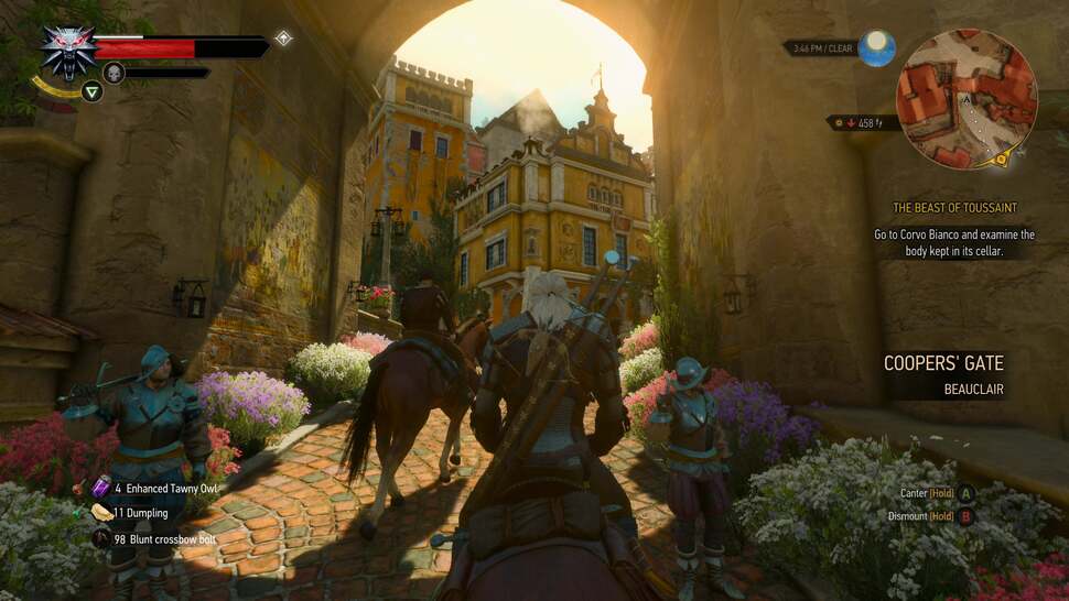 Detail is high across Toussaint - one highlight being the mural designs lining its archways