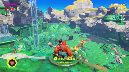 The amount of destruction you can work is impressive - though not unlimited. Here's how one area looks before (left) and after DK goes on a rampage.