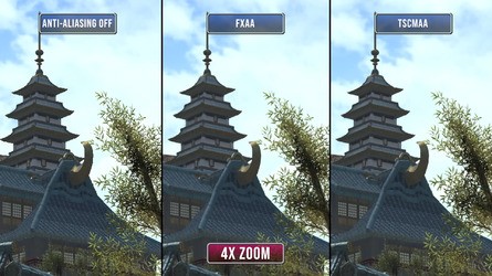 TSCMAA may be bugged on consoles, as it only appears to be active during movement - see how this plant's spikes change in the comparison shot to the left. On the right, TSCMAA provides a slight advantage over the older FXAA.