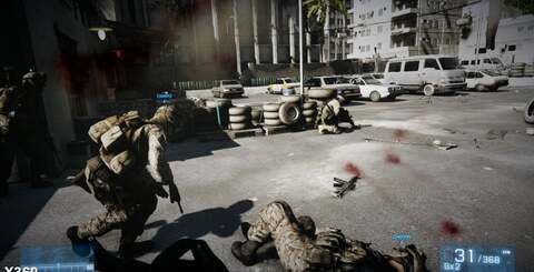 The list of enhancements DICE has made to the top-end PC experience is enormously comprehensive to the point where we really need a full tech analysis feature to cover off the game's accomplishments. For now, a couple of comparison shots from the campaign - showing off the lovely motion blur and some 'extreme close-up' texture embellishments.