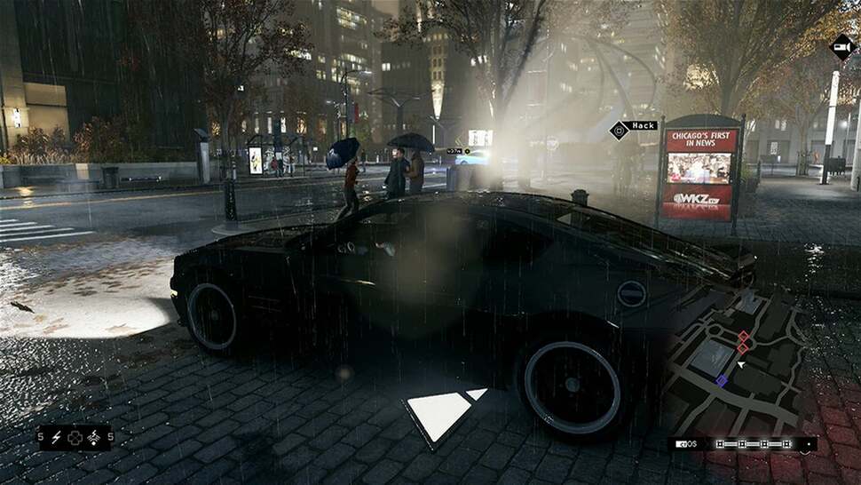 These shots showcase the impressive dynamic lighting model in Watch Dogs. Notice how shadows change depending on how parts of the environment are illuminated, and the real-time reflections on various surfaces