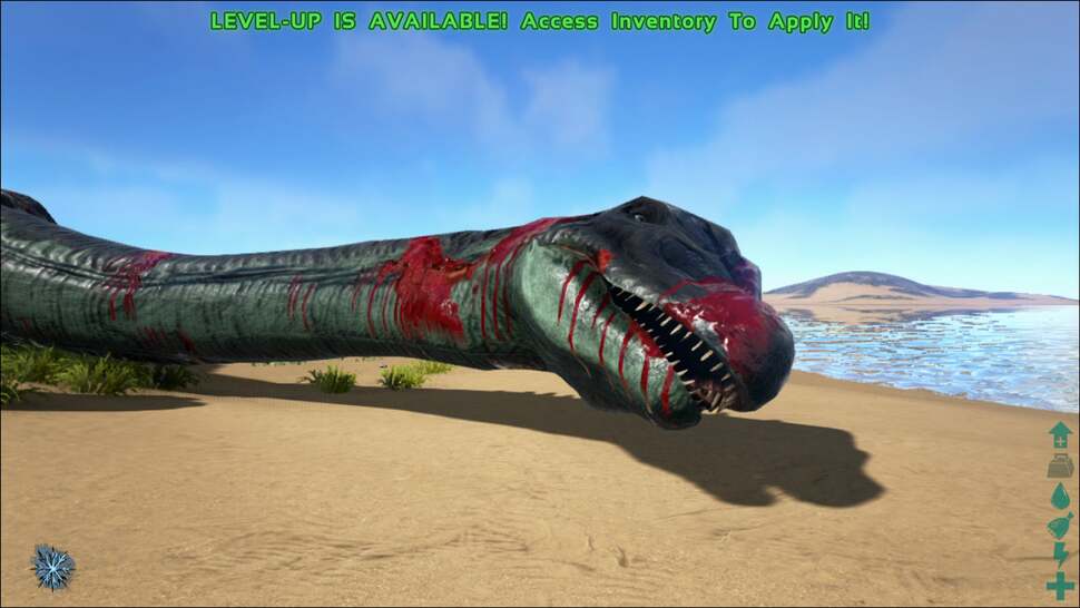 The ecosystem in Ark allows for predatory animals to injure and kill as they explore the tropical wilderness. Attacks lead to visible wounds, which vary from mild scratches to bloody gashes, created via the use of normal maps and texture changes