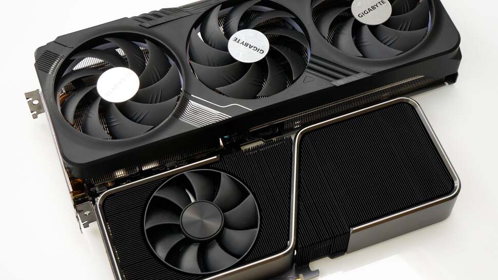 The RTX 3070 Ti Founders model deals with the same kind of power requirements as the RTX 4070 Ti, yet is minuscle by comparison