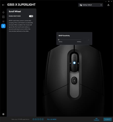 Here's how the G Hub software looks like the G305 X Superlight. Click to enlarge. 