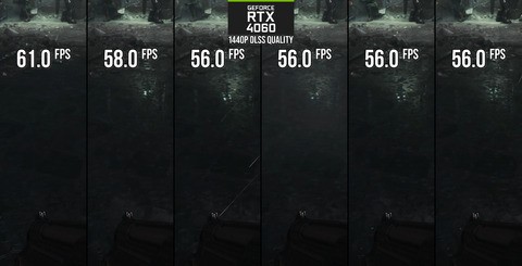 Here are a selection of setting comparisons, using a 1440p output resolution with DLSS quality on the RTX 4060. Water, lights, shadows, reflections. Click to enlarge.