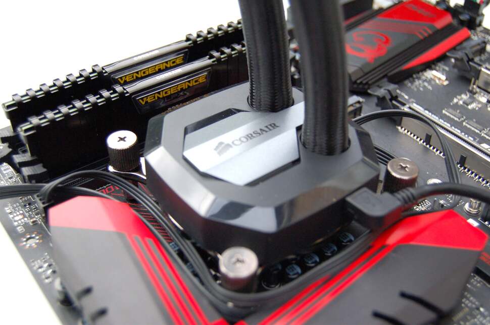 For our i7 build, we're aiming for the highest overclock we can get - so we're using a Corsair H100i GTX closed loop watercooler