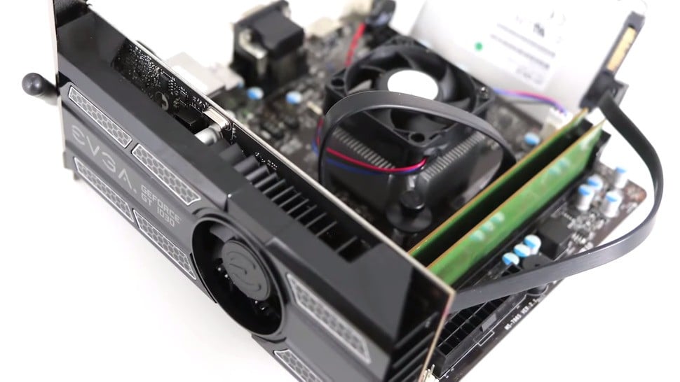 Our initial build for a target 'Switch-a-like' PC consisted of an AMD Jaguar-based system paired with Nvidia's entry-level GT 1030