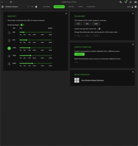 Click these tiny thumbnails to see the full-size Razer Synapse screenshot.