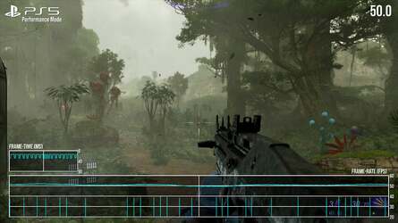 PS5 and Series X tend to hold closer to 60fps than this shot would suggest, however this rare stress point shows minimal differences between them in a matching scene.