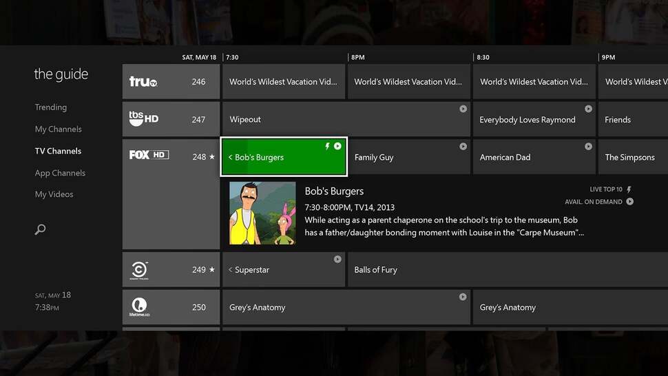 Here's a taste of what we don't get in the UK or Europe - how Xbox One interfaces completely with your set-top box, integrating TV into the Xbox One feature-set.