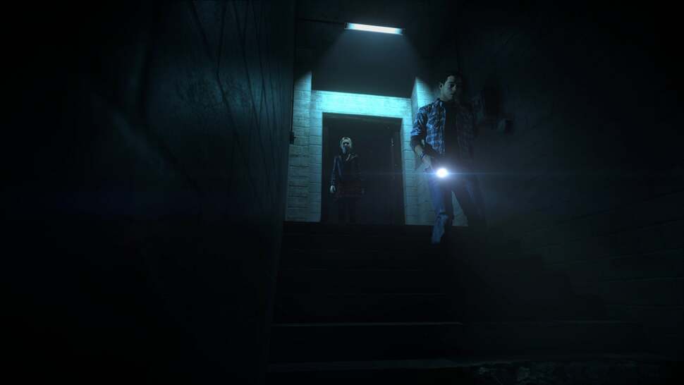 Camera points are fixed, but from a distance scenes are often photo-realistic. Skeleton simulation adjusts each body part too, as the torch and head move independently