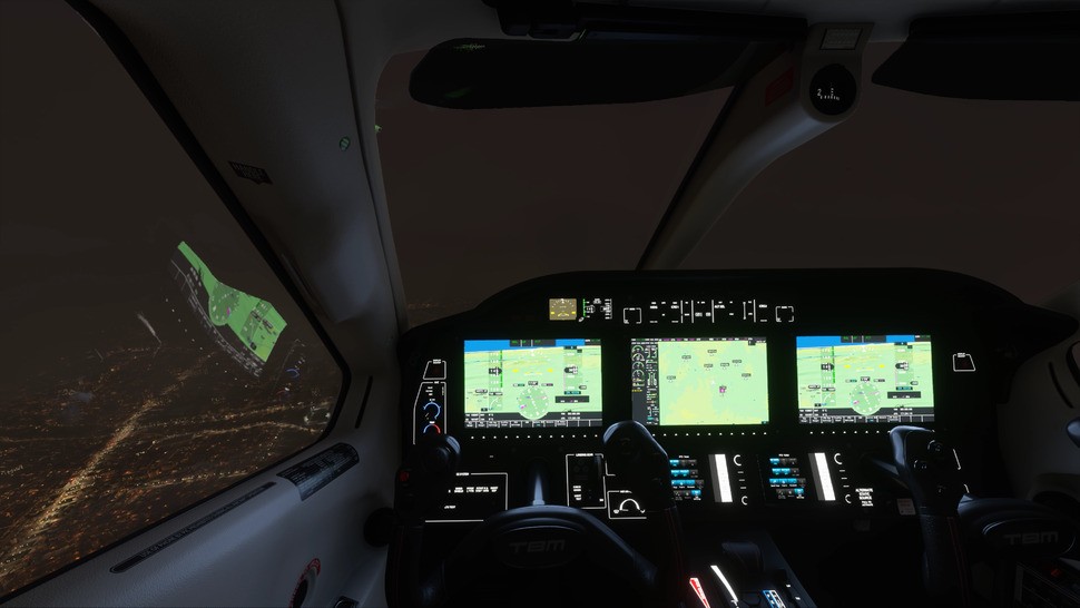 As you would expect, cockpit rendering is astonishingly good. Note the excellent use of screen-space reflections on glass to the left